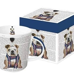 Bulldog Print Dog Mug Paperproducts Design English Bulldog Mug Gift Boxed